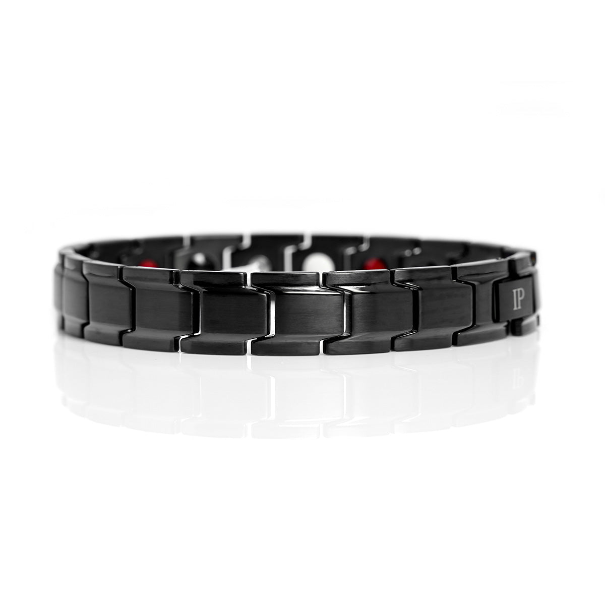 Lady's Stainless Steel Magnetic Power Bracelet. 4-in-1 Energy: Magnets +  Negative Ion + Far Infra Red Ray (FIR) + Germanium. Model BR-S-130. Black  color – Products Directory
